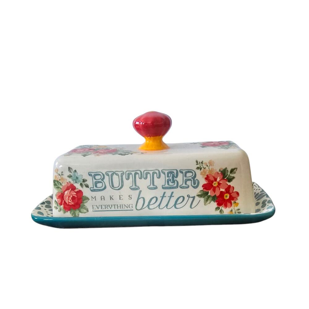 Pioneer Women Stoneware Butter Dish See description